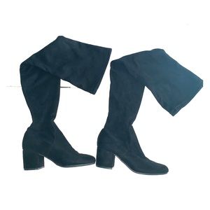 Steve Madden Issac Over The Knee Black Boots